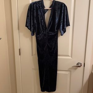 Velvet midi cocktail dress